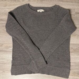 LOFT Charcoal Knit Pullover
